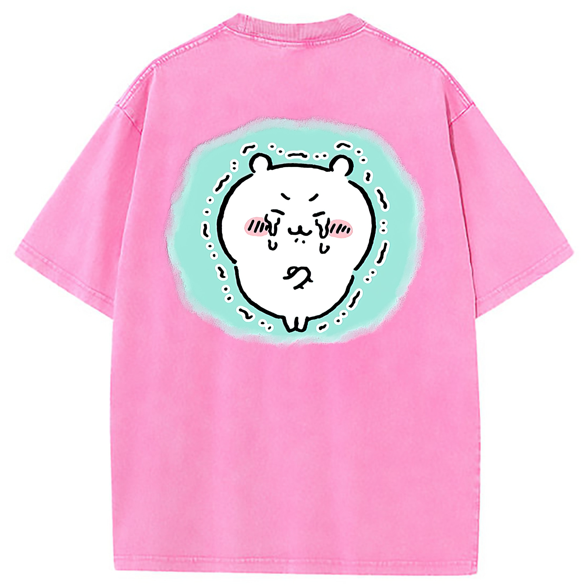 （画像用） ちいかわ ちいかわ Chii-kawa chiikawa 綿100% ヴィンテージ風 半袖Tシャツ（背面プリント）